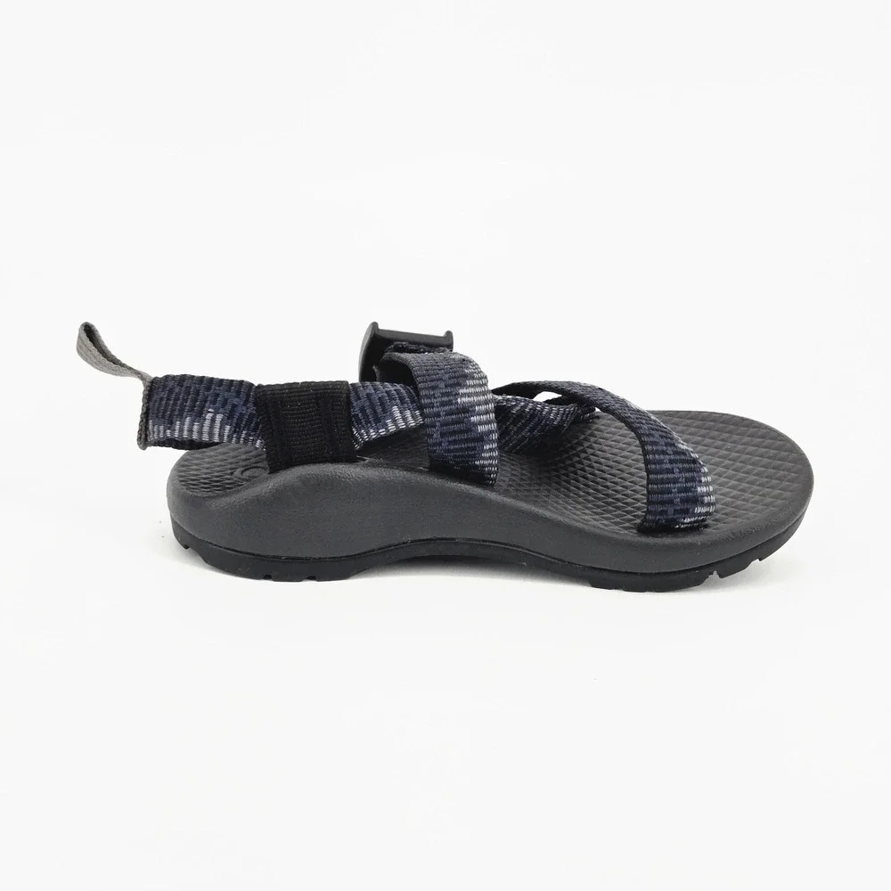 Chaco Z1 Ecotread Kids Youth Sandal Navy Gray Geometric Strap Water Shoe Size 10